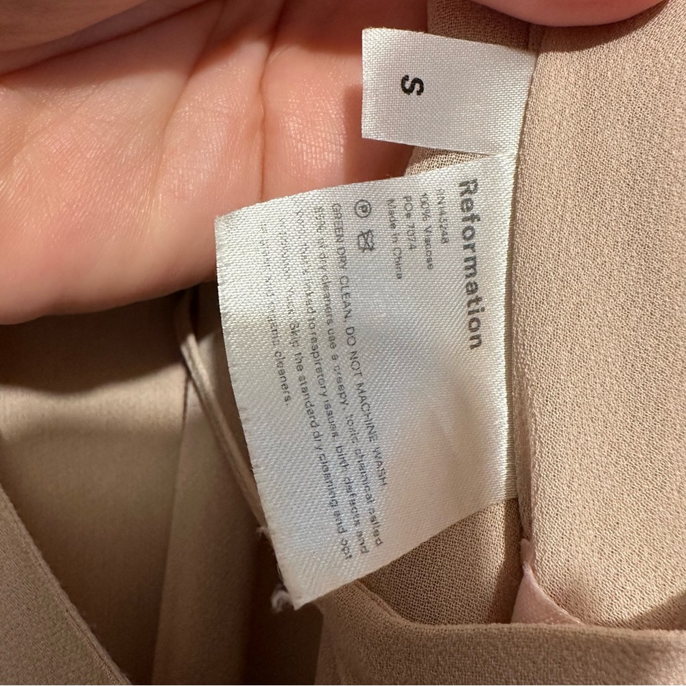 RTR Reformation Champagne Peppermint Dress - size S - Picture 7 of 8